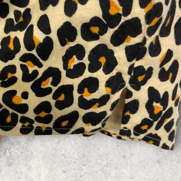 NEW Nordstrom Leopard Print Cotton Flannel Pajama Dress Nightshirt Size Medium - Picture 12 of 14